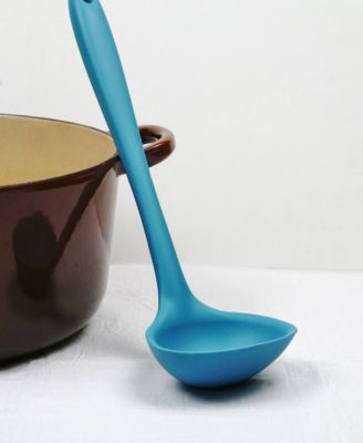 Silicone Coated Steel 11x3.5" Ela Series Turquoise Ladle