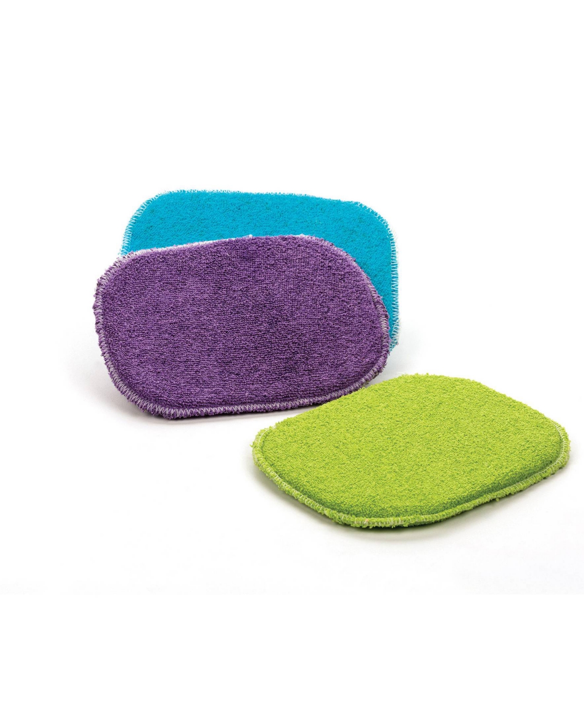 Rsvp International Cotton, Foam And Nylon Coated 3 Piece 6x4.7" Skrubby Sponge Set In Multi