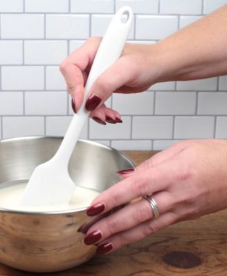 Silicone Coated Steel 11" Ela Series White Spatula