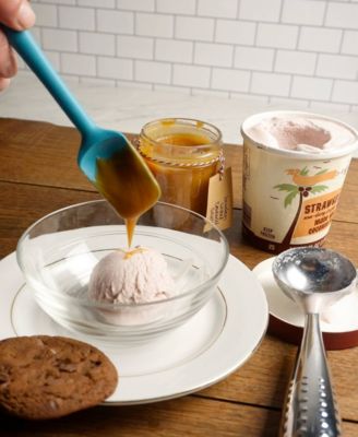 Silicone Coated Steel 2 Piece 8" Ela Series Turquoise Mini Spatula Set