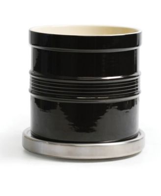 8" D x 7" H Black Oversized Tool Crock