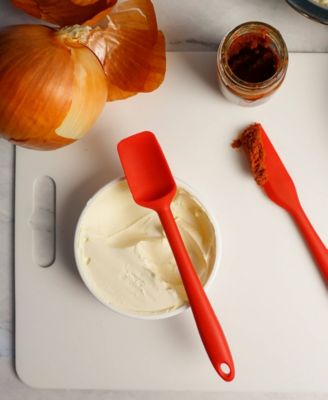 Silicone Coated Steel 2 Piece 8" Ela Series Red Mini Spatula Set