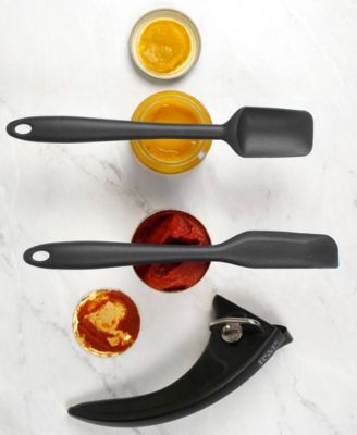 Silicone Coated Steel 2 Piece 8" Ela Series Black Mini Spatula Set