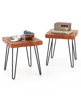 1 PC Square End Table Accent Side Table Reclaimed Teak Wood Plant Stand