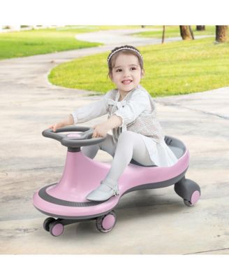 Wiggle Car Ride-on Toy w/ Flashing Wheels for Toddlers & Kids