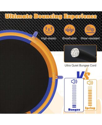 48" Mini Trampoline with Enclosure Heavy-Duty Metal Frame U-shaped Legs