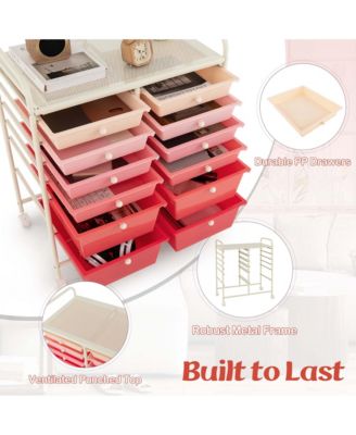 12 Drawers Rolling Cart Storage Scrapbook Paper Studio