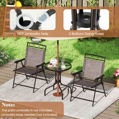 3 PCS Bistro Conversation Patio Pub Dining Set