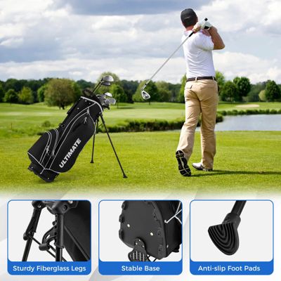 Men's Complete Golf Clubs Package Set 10 Pieces Includes Alloy Driver