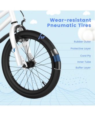 18'' Kid's Bike with Removable Training Wheels & Basket for 4-8 Years Old