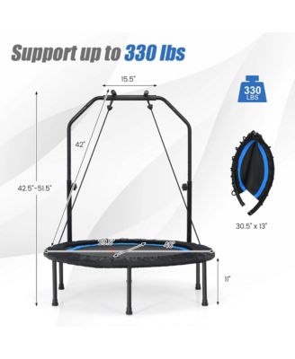 40'' Foldable Trampoline Fitness Rebounder Resistance Bands