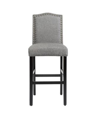 Set of 2 Bar Stools 30'' Upholstered Kitchen Chairs