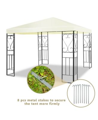 10'x10' Patio Gazebo Canopy Tent Steel Frame Shelter Patio Party Awning