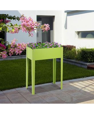 24'' x12'' Outdoor Elevated Garden Plant Stand Raised Tall Flower Bed Box