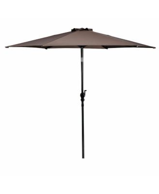 10FT Patio Umbrella 6 Ribs Market Steel Tilt W/ Crank Outdoor Garden