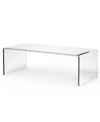 Tempered Glass Coffee Table Accent Cocktail Side Table Living Room Furniture