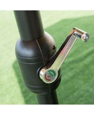 15' Market Outdoor Umbrella Double-Sided Twin Patio Umbrella with Crank