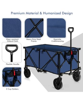 Folding Collapsible Wagon Utility Camping Cart