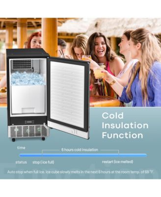Ice Maker Free-Standing/Under Counter Machine 80lbs/Day w/ Light