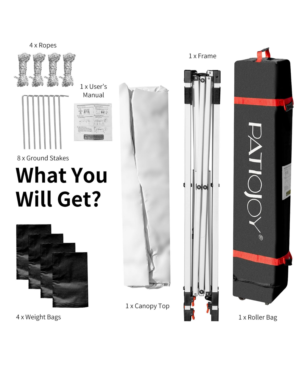 Costway 6x6 Ft Pop Up Canopy Tent Camping Sun Shelter W/ Roller Bag