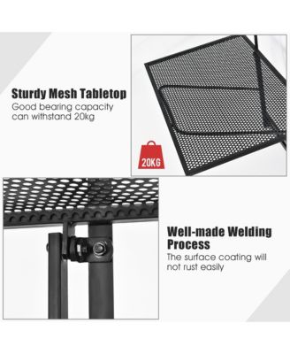 Folding Hanging Table Adjustable Balcony Railing Table Patio Deck