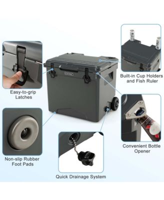 42 Qt Portable Cooler Roto Molded Ice Chest Insulated 5-7 Days