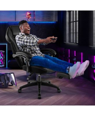 Adjustable E-Sports Racing Style Chair with Padded Headrest, Lumbar Support