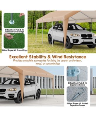 10x20FT Patio Heavy Duty Carport Garage Steel All-Weather Tent Outdoor Shelter