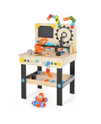 Kids Tool Bench, Pretend Play Workbench with Tools Set & Realistic Accessories