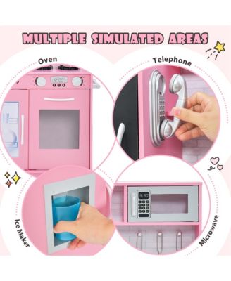 Kid s Pretend Play Kitchen Toddler Kitchen Playset with Blackboard