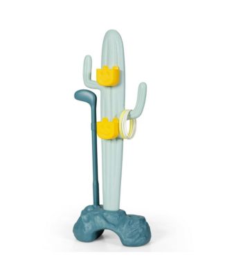 3-in-1 Sports Activity Center w/Golf & Ring-Toss Cactus Toy Stand
