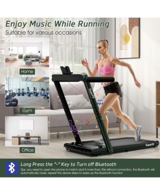 2.25HP 2 in 1 Dual Display Treadmill Jogging Machine