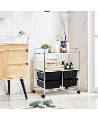 4Drawer Rolling Storage Cart shelf Scrapbook Paper Office School Organizer