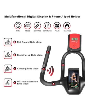 Stationary Exercise Bike Silent Belt Drive Cycling Bike