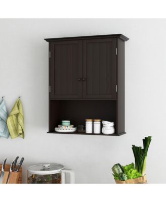 Wooden Wall-Mount Medicine Storage Bathroom Cabinet