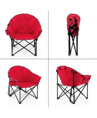 Folding Camping Moon Padded Chair with Carry Bag