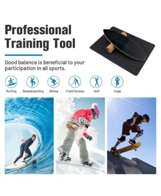 Wooden Balance Board Trainer Wobble Roller for Exercise Sports Training Equipment