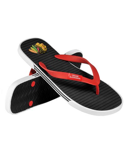 Forever Collectibles Chicago Blackhawks Thong Sandals