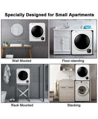 1700W Portable Clothes Dryer Electric Tumble Laundry Dryer Stainless Steel Tub 13.2 lbs /3.22 Cu.Ft