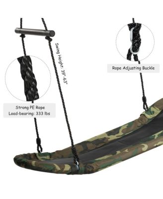 Saucer Tree Swing Surf Kids Outdoor Adjustable Swing Set w/ Handle