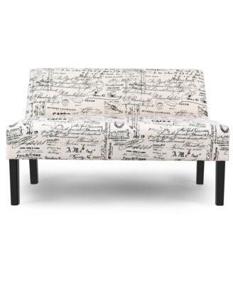 Armless Loveseat Sofa Fabric Settee Bench Bed Chair