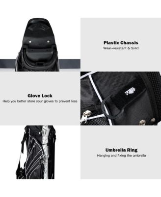 Golf Stand Cart Bag Club w/6 Way Divider Carry Organizer