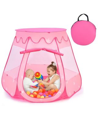 Kid Outdoor Indoor Princess Play Tent Playhouse Ball Tent Toddler Toys w/ 100 Balls