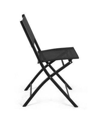 Set of 4 Outdoor Patio Folding Chairs Camping Deck Garden Pool Beach Furniture