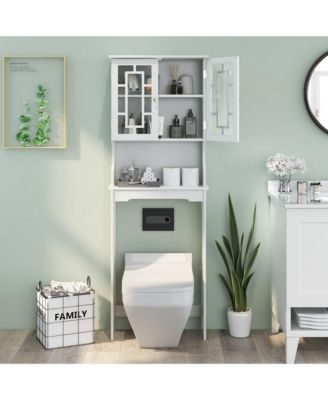 Bathroom Spacesaver Over the Toilet Door Storage Cabinet Tower Organizer