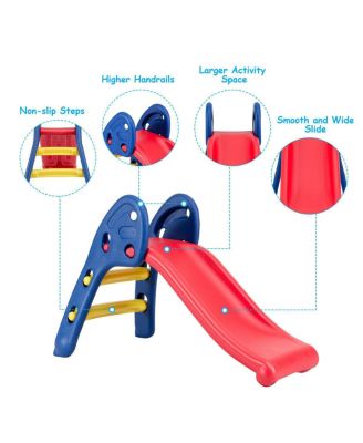 2 Step Children Folding Slide Plastic Fun Toy Up-down Suitable for Kids