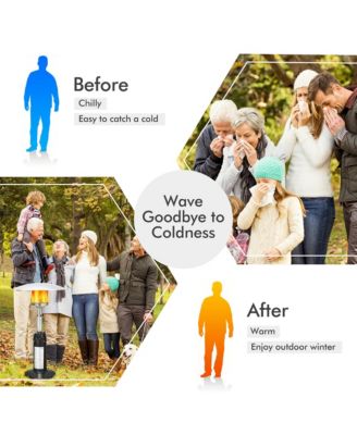 13,000 BTU Patio Heater Portable Tabletop Propane Standing LP Gas Heater