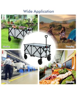 Folding Collapsible Wagon Utility Camping Cart