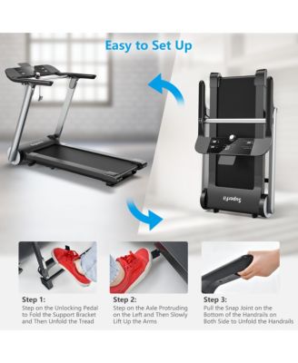 Folding Electric Treadmill Jogging MachineBluetooth10 Preset Programs