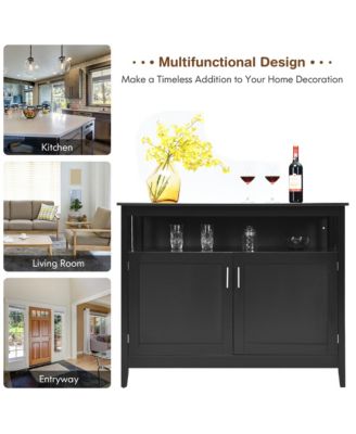 Kitchen Sideboard Buffet Server Cupboard Storage Cabinet with 2 Doors